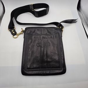 Vintage Coach Crossbody Bag Black Leather